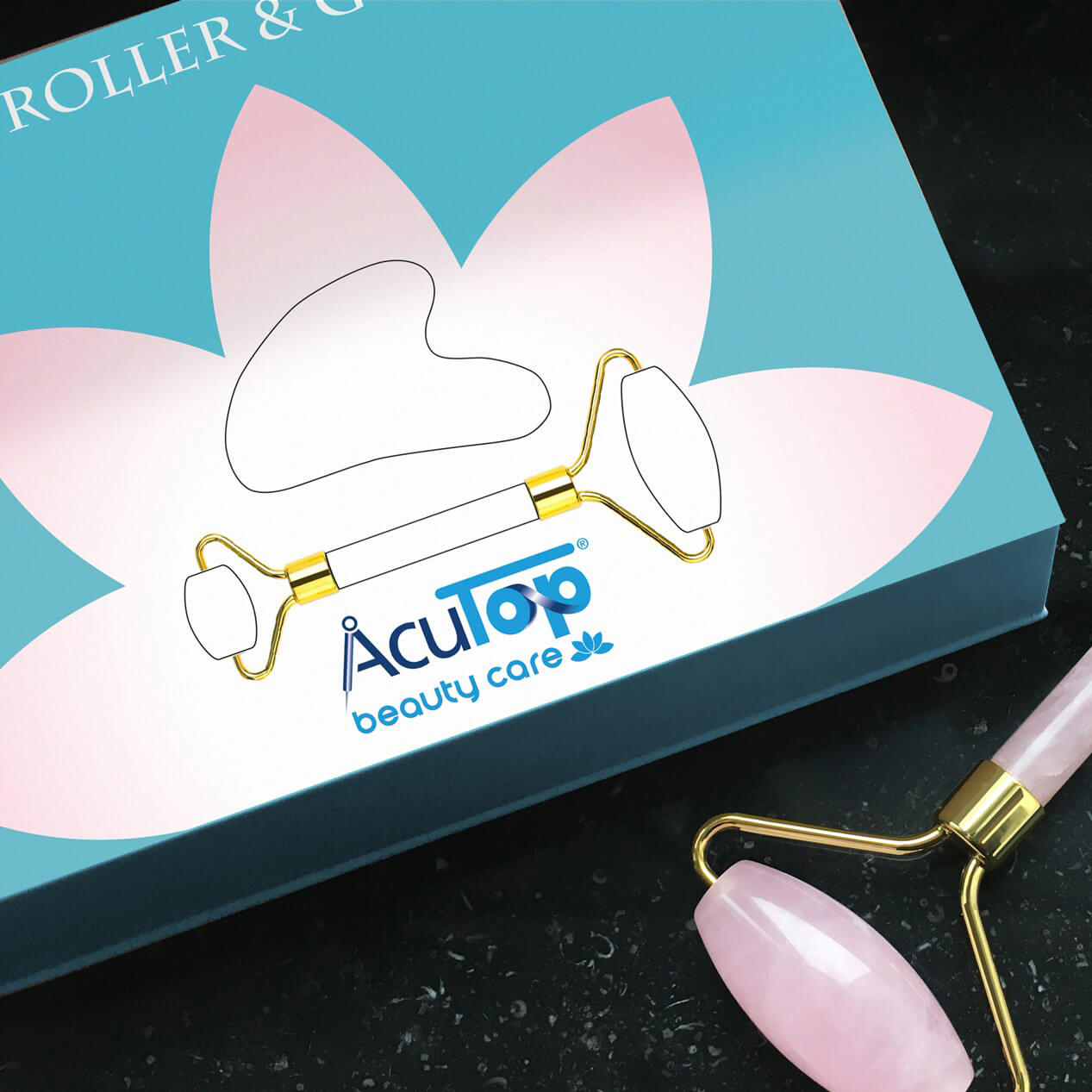 Acutop Beauty Set - Roller Massaggi Giada Bianca -A46007
